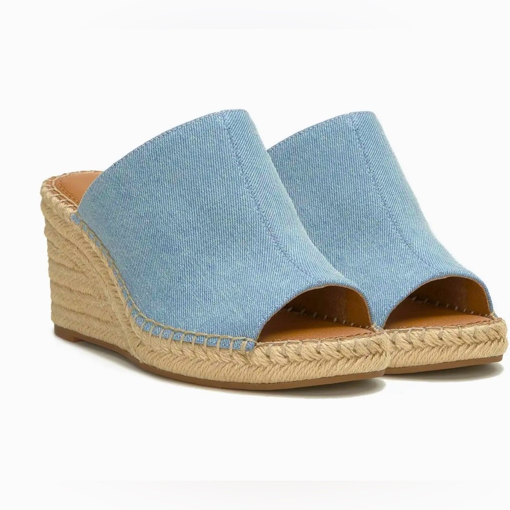 Lucky Brand Denim Cabriah Wedge Size 10
